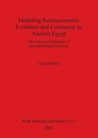 Modeling Socioeconomic Evolution and Continuity in Ancient Egypt 1841716642 Book Cover