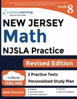 New Jersey Student Learning Assessments (NJSLA) Test Practice: 8th Grade Math Practice Workbook and Full-length Online Assessments: New Jersey Test Study Guide 1689665998 Book Cover
