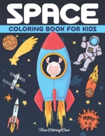 Space Coloring Book for Kids Ages 4-8: A Funny Outer Space Coloring with Planets, Rockets, Astronauts, Space Ships Fox Giraffe Parrot Llama and More (Children's Coloring Books) B08JLQLPJP Book Cover