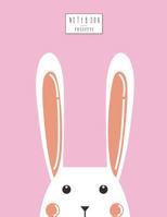 Notebook: Cute bunny on pink cover and Dot Graph Line Sketch pages, Extra large (8.5 x 11) inches, 110 pages, White paper, Sketch, Draw and Paint 1721609008 Book Cover