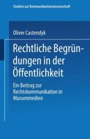 Rechtliche Begrundungen in Der Offentlichkeit 3531126091 Book Cover