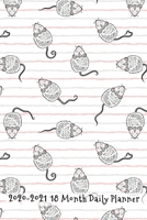2020 - 2021 18 Month Daily Planner: Sweet Silly Mice and Stripes Cover Daily Organizer Calendar Agenda 6x9 Work, Travel, School Home Monthly Yearly Views To Do Lists Blank Notes Birthday Anniversary R 1710041110 Book Cover