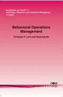 Behavioral Operations Management 1601980949 Book Cover