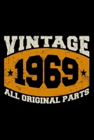 Vintage 1969 All Original Parts: Dot Grid Journal, Diary, Notebook, 6x9 inches with 120 Pages. 170004592X Book Cover