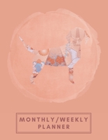 Monthly/Weekly Planner: Orange Japanese Origami Dog Weekly Planner + Monthly Calendar Views 12 Month Agenda Planner Gift For Dog Lovers 167607094X Book Cover