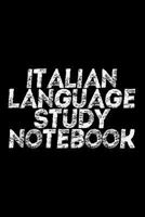 Italian Language Study Notebook: 100 pages (50 sheets), college ruled, 6x9 in, black matte cover 1724648756 Book Cover