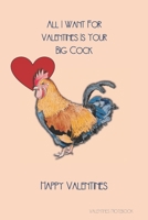 Valentines Notebook: All I Want For Valentines Is Your Big Cock Rude & Naughty Retro Style Gift Journal For The Man In Your Life 1660684900 Book Cover