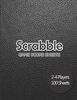 Scrabble Game Score sheets: Scrabble Score Pad for 2-4 players - 100 score sheet - Scrabble Score Keeper - Ideal gift for all Scrabble lovers - 101 pages, 8,5"x11" - Paperback - black imitation leathe 1673765807 Book Cover