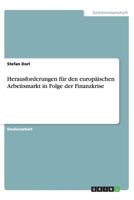 Herausforderungen für den europäischen Arbeitsmarkt in Folge der Finanzkrise 3656389918 Book Cover