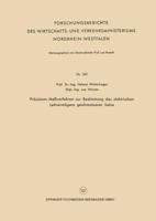 Prazisions-Messverfahren Zur Bestimmung Des Elektrischen Leitvermogens Geschmolzener Salze 3663040992 Book Cover