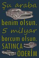 Şu araba benim oIsun. 5 miIyar borcum oIsun. SATINCA �DERİM: �izgili kağıt ile boş g�nl�ğ� - T�rk�e alıntı defteri 1095677594 Book Cover