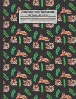 Tigers Composition Notebook: Tiger Gifts: Paperback Blank Wide Ruled Lined Paper Journal for School: 8.5 x 11 170637299X Book Cover