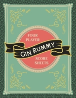 Gin Rummy Score Sheets: A book of scoresheets: Perfect for scorekeeping: Mint green retro style cover 1654517453 Book Cover