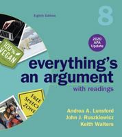Everything's an Argument with Readings, 2020 APA Update 1319362370 Book Cover
