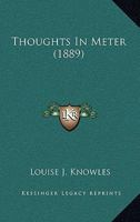 Thoughts in Metre 1377318575 Book Cover