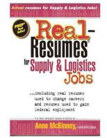 Real-Resumes for Supply & Logistics Jobs 1475099940 Book Cover
