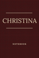 Christina's Notebook : Personalised Custom Notebook for Christina: Beautiful Marble Effect Notebook Notepad Jotter - Makes a Special Personal Gift and Present for Christina 1711666130 Book Cover