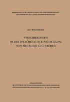 Verschiebungen in Der Sprachlichen Einschatzung Von Menschen Und Sachen 3663008606 Book Cover