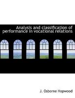 Analysis and Classification of Performance in Vocational Relations 052685068X Book Cover