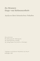 Zu Dramen Hugo Von Hofmannsthals: Analysen Ihres Historischen Gehaltes 3476996506 Book Cover