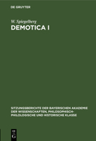 Demotica I (German Edition) 348675002X Book Cover