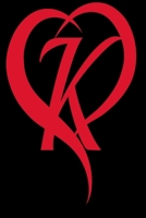 Monogram Initial Letter K Adorable Heart Red and Black:: In My Heart letter initial Personalized Name Letter K, Cute funny gift for Girlfriend ... for Home School College for Writing Notes. 1660011094 Book Cover
