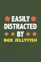 Easily Distracted By Box Jellyfish: Box Jellyfish Lovers Funny Gifts Dot Grid Journal Notebook 6x9 120 Pages 1679268864 Book Cover