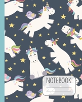 Unicorn Notebook: Lined Notebook for Girls with Fun Unicorn Design 1710925930 Book Cover