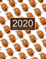 2020 Planner Weekly & Monthly 8.5x11 Inch: Halloween Gift: The Scary Pumpkin One Year Weekly and Monthly Planner + Calendar Views 1698926774 Book Cover