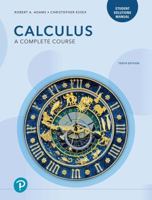 Student Solutions Manual for Calculus: A Complete Course 0135732530 Book Cover