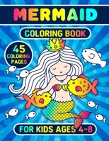 Mermaid Coloring Book For Kids Ages 4-8: Coloring Pages For Kids B09HKQ87NB Book Cover