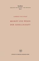 Begriff Und Wesen Der Gesellschaft 3663033341 Book Cover
