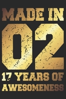 17 Years Of Awesomeness: Blank Lined Journal, Golden, Happy 17th Birthday Notebook, Diary, Logbook, Perfect Gift For 17 Year Old Boys And Girls 1700624555 Book Cover