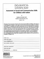The Assessment of Social and Communication Skills for Children with Autism 1557665249 Book Cover