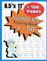 Number Tracing Book 1-50: number tracing workbook for toddlers, workbook for preschoolers, number tracing book for preschoolers and kids ages 3- B08VR7W8C5 Book Cover