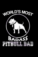 World's Most Badass Pitbull Dad: Hangman Puzzles Mini Game Clever Kids 110 Lined Pages 6 X 9 In 15.24 X 22.86 Cm Single Player Funny Great Gift 1702227537 Book Cover