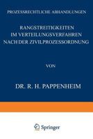 Rangstreitigkeiten Im Verteilungsverfahren Nach Der Zivilprozessordnung 3642983375 Book Cover