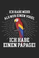 ICH HABE MEHR ALS NUR EINEN VOGEL ICH HABE EINEN PAPAGEI: Notizbuch/Tagebuch/Organizer/120 Karierte Seiten/ 6x9 Zoll (German Edition) 1650149212 Book Cover