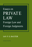 Essays on Private Law: Foreign Law and Foreign Judgments 1442651717 Book Cover