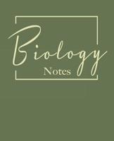 Biology notes: College ruled composition notebook. 9.75 x 7.5, 140 pages 1078176000 Book Cover