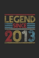 Legend Since 2013: Blank Lined Notebook (6" x 9" - 120 pages) ~ Birthday Themed Notebook for Daily Journal, Diary, and Gift 1697800440 Book Cover