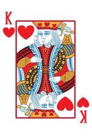 King of Hearts Lined Notebook: 6 x 9 120 Page Lined Notebook King of Hearts Playing Card 1099172691 Book Cover