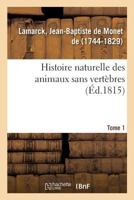 Histoire Naturelle Animaux Sans Vert�bres 2014089582 Book Cover