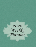 2020 Weekly Planner: Jan 1 thru Dec 31 2020: 2 day Weekly layout includes notes alerts daily and next week planning, Monthly calendar layout includes birthdays notes priorities goals - Blue Green 1711355801 Book Cover