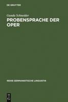Probensprache Der Oper 3484310472 Book Cover