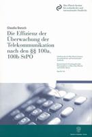 Die Effizienz Der Uberwachung Der Telekommunikation Nach Den 100a, 100b Stpo 342812040X Book Cover