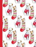 Composition Notebook: Christmas Cat and Dogs Design Composition Notebook 8.5 x 11: 151 pages: Student, Teacher, Home, Office, School, Homeschooling, Back To School Supplies 1726301850 Book Cover