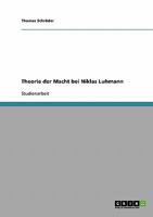 Theorie der Macht bei Niklas Luhmann 3638641163 Book Cover