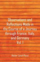 Observations and Reflections Made in the Course of a Journey through France, Italy 9352978056 Book Cover