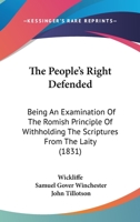 The People's Right Defended.. 1246844273 Book Cover